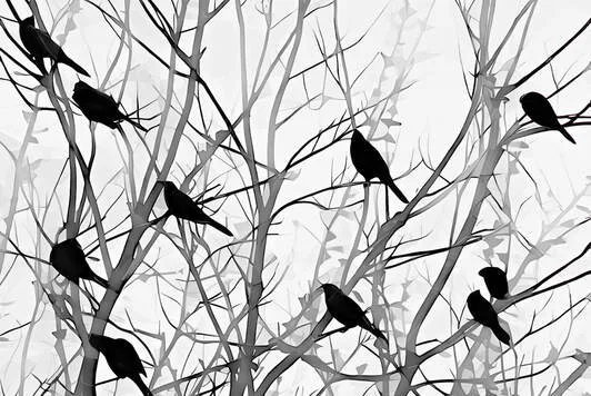 Birds in a Tree artwork by Trayson Conner Photography
